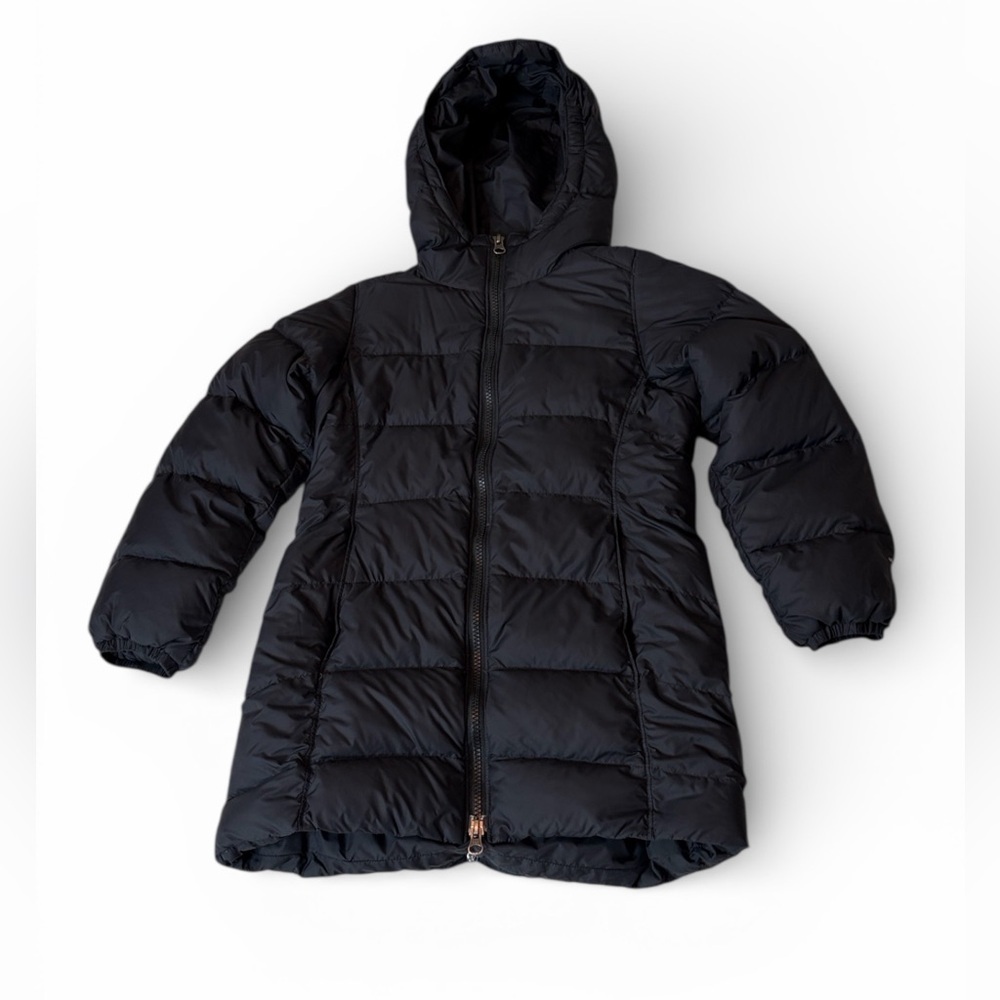 Mountain hardware girls 80% down hooded black coat size small.